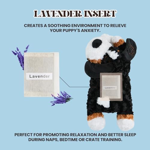 calming buddy™ -Teddy Heartbeat Puppy Toy with Reusable Heat Pack – Plush Puppy Comfort Toy for New Puppies, Sleep & Separation Support, New Puppy Essential