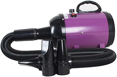 Dog Blow Dryer 2600W, Professional Dog Quiet Hair Dryer High Velocity Air Forced Adjustable Speed Bathing Wash for Small Medium Large Dogs Cats Pets,Purple