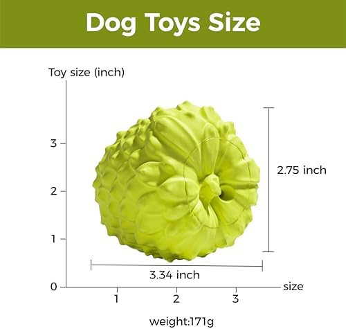 MewaJump Dog Chew Toys, Rubber Dog Toys Squeaky Toys for Aggressive Chewers