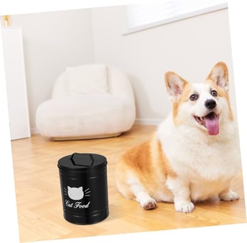 INOOMP Airtight Metal Canister for Pet Food Convenient with Moisture Protection Versatile Storage for Dogs and Cats Use