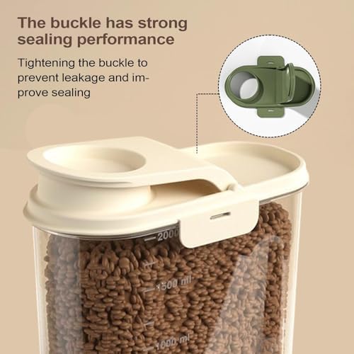 Pet Food Container 2L Airtight Anti-Moisture Dust-Proof