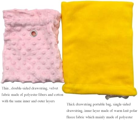 3 Pack Sugar Glider Tote Plush Sleeping Pouches & Anti Bite Mitten (Pink)