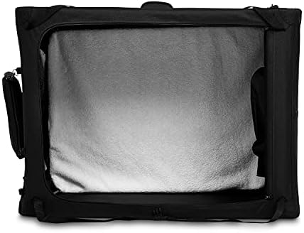 Amazon Basics Folding Portable Soft Pet Dog Crate Carrier Kennel, 42 x 31 x 31 inches, Black