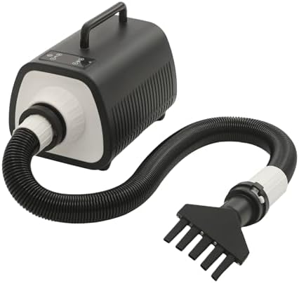 Pet Hair Dryer 2100W Adjustable Speed Temperature Touch Control | Pure copper motor – 2100W – Adjustable speed/temperature – 6.56ft air tube – LED touch control