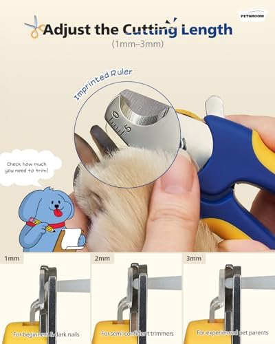 PETHROOM Professional Dog Nail Clipper with Safety Guard