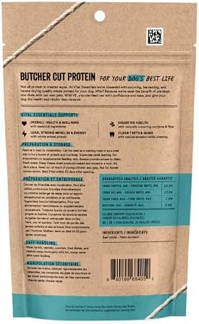Vital Essentials Freeze Dried Bully Sticks Dog Treats, 1.4 oz Bag (3 Count)
