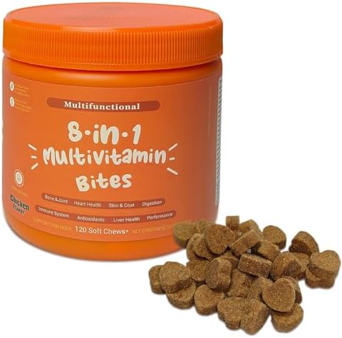 120 Dog Multivitamin Chews, Glucosamine Chondroitin Joint Support