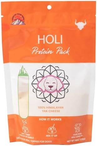 HOLI Dehydrated Himalayan Yak Cheese Dog Food Topper - All Natural Dog Food Flavor Enhancer - (6oz 2-Pack)