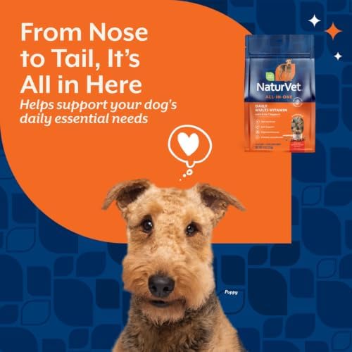 NaturVet All-in-One Multivitamin for Dogs Scoopable Food Topper - 11oz | Dog Vitamins and Supplements for Joint Support, Digestion, Skin & Coat Care & Immune, 11oz