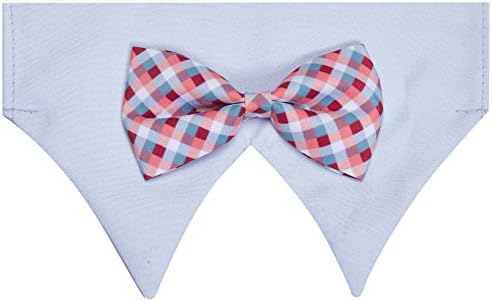 Blueberry Pet Timeless Multicolor Scottish Tartan Adjustable Dog Bandana Collar with Bow Tie, Small, Neck 12"-16"