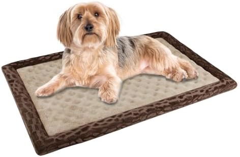 Small Dog Crate Bed Memory Foam Flat Kennel Pad for Dog Cages Washable