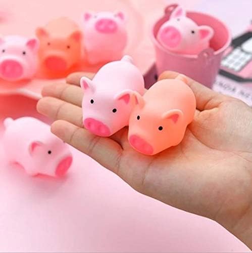Tvoip 25Pcs/Lot New Cute 5cm/2Inch Dog Toys Pink Screaming Rubber Pig Pet Toys Squeak Squeaker Chew Gift Home Decorations