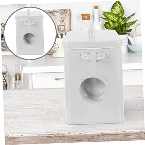Dog Cat Food Holder Airtight Pet Food Storage Canister for Organizing Dry Food Treats Biscuits Stylish Farmhouse Design Compact Capacity
