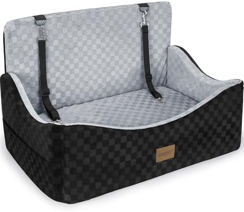 JOEJOY Dog Car Seat for Medium/Large Dogs - Grey, Reversible, up to 55lbs