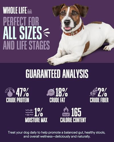 Whole Life Dog – Crunchables Dog Treats for Gut Health & Digestive Support, Constipation Relief, Digestive Health & Immune Support for Sensitive Stomachs, Pumpkin & Yogurt Crunchy Treats