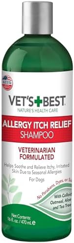 Vet's Best Allergy Itch Relief Dog Shampoo with Oatmeal, Aid Itching, 16 oz