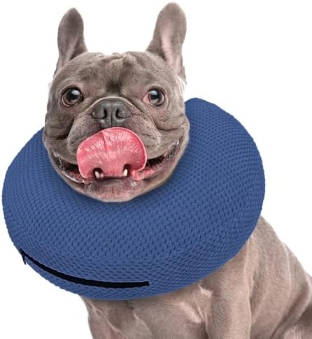 Supet Inflatable Dog Cone Collar for Dogs to Stop Licking, Dog Donut Collar After Surgery, Soft Pet Cone for Small Medium Large Dogs