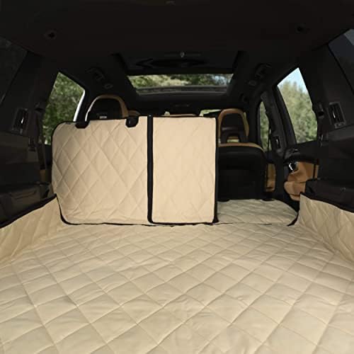 Plush Paws Convertible Cargo Liner - Regular Tan, Diamond Stitching