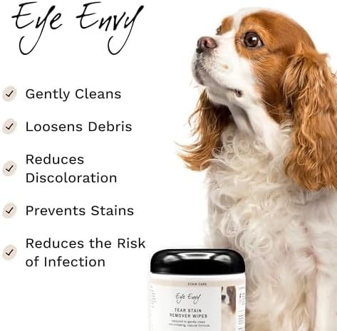 Eye Envy Tear Stain Wipes for Dogs, 60 Wipes