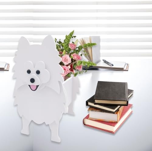 White Pomeranian Dog Planter Pots, Animal Shaped Flower Pot