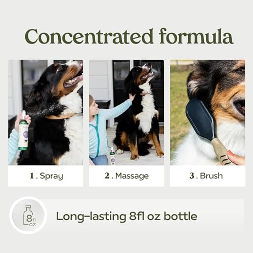 PAWFUME Skin & Coat Detangler Spray for Dogs, 2-Pack | Soothe dry itchy coats with non-toxic chamomile & oat formula, fatty acids & vet-certified Dog Detangler Spray Dematting care