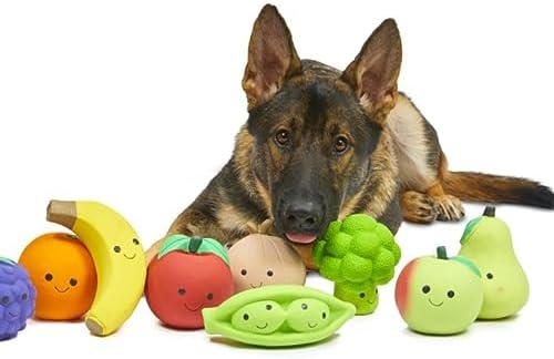 Petface Latex Broccoli Soft Chew Dog Toy, Small | Durable & Flexible Material, Squeaky Sound, Safe for Pets, Interactive Fun