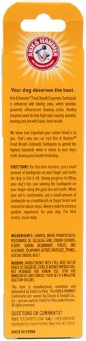 Arm & Hammer Fresh Breath Enzymatic Dog Toothpaste, Vanilla Ginger, 2.5 Oz | Baking soda dental gel eliminates bad breath, safe for daily use in puppies and adult dogs