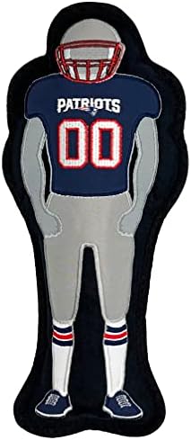 Pets First The 1st Ever Tough but Smooth Dog Toy NFL New England Patriots Football Athletes Player Tough Pet Toy. A Premium Quality Doggie Toy with Built-in Squeaker. Sports Fans Favorite Chew Toy
