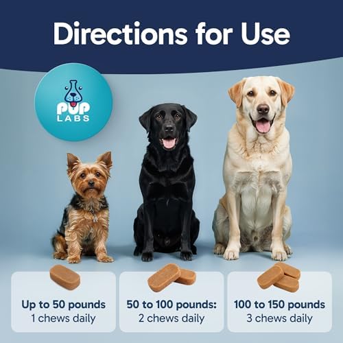 Pup Labs Tummy Essentials Probiotic Chews for Dogs, Supports Gut Health for Dogs and Firm Stools, Helps Eliminate Digestive Dysfunction, Dog Probiotics Made in The USA, 30 Chews