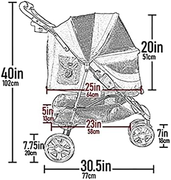 Pet Gear No-Zip Special Edition 3-Wheel Pet Stroller - Onyx