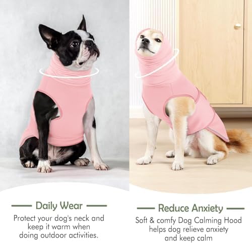 KOESON Reflective & Soft Dog Anxiety Vest with Ear Wraps for Thunderstorm