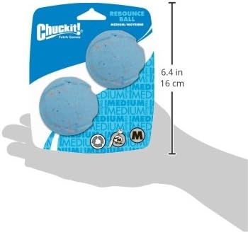 Chuckit! Rebounce Ball Dog Toy, Medium 2.5 Inch, for Dogs 20-60 lbs, Blue, (Pack of 12)