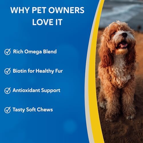 Doc Roy's Derma Coat Plus Omega 3-6-9 Soft Chews for Small Dogs, 120ct