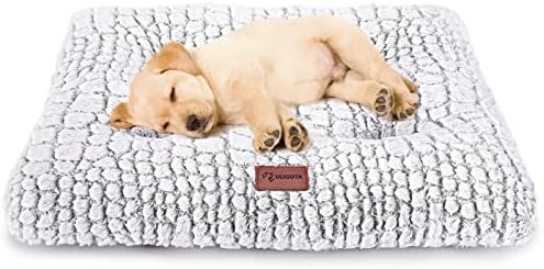 Dog Bed Crate Pad for Small Dogs 24"x18" White