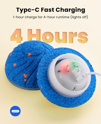 Xeuch Smart Interactive Dog Toy Balls, Automatic Moving Ball for Puppy, Medium and Large Dogs, ETPU Material, Motion Activated Rolling & Rotating Bouncy Toy for Dog Enrichment & Stimulation