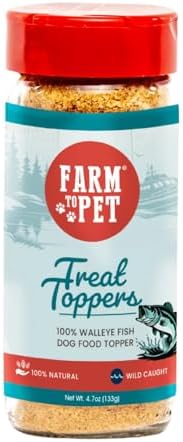 Farm To Pet - Dog Food Topper - 4.7 oz Fish Meal Toppers for Dogs, Single Ingredient, Lean, All Natural, Healthy Food for Small, Medium, Large Breeds, & Puppies - Made in USA