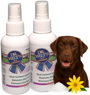 Dr. Milt's Dog Hip and Joint Pain Relief Spray and Gel, Topical Magnesium Sulfate & Arnica Ointment. Reduces Inflammation, Lessens Tenderness and Alleviates Nervousness. 2 Pack - 4oz Spray