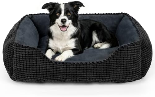 MIXJOY Calming Rectangle Dog Bed, 30"x24"x9"
