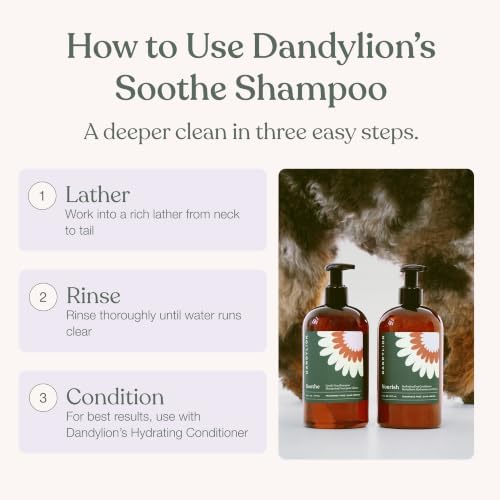 Dog Shampoo, Soothe Gentle Cleansing, Hydrating, Sensitive Skin, 16 fl oz