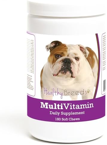 Healthy Breeds Bulldog Multivitamin Soft Chew for Dogs 180 Count