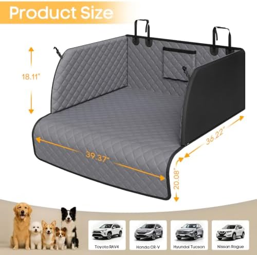 PETICON SUV Cargo Liner - Pet Trunk Cover with Cushioned Sides