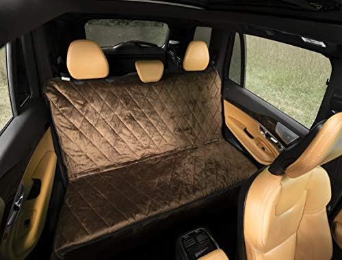 Plush Paws Velvet Rear Seat Protector - Regular Chocolate, No Hammock