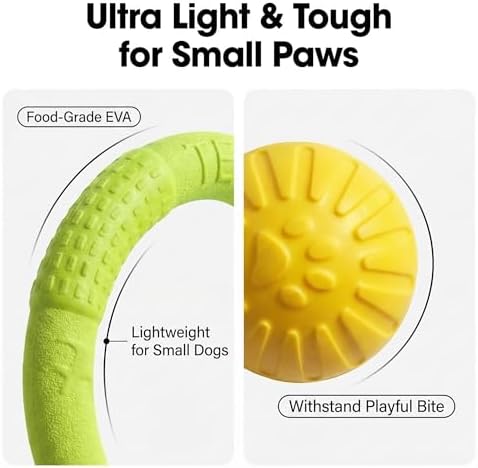 Small Dog Ball with Strap, Floating EVA, Green