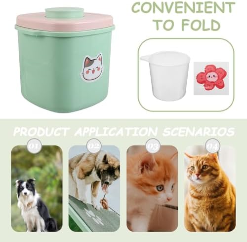 ULTECHNOVO Pet Food Storage Bucket 3l Airtight Vacuum Seal Container for Dog and Cat Food, Dustproof Moisture-proof Plastic Bin for Freshness, Suitable for Home and Farm Use