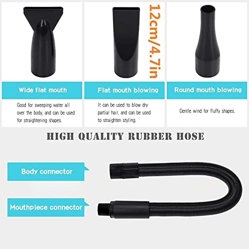 Dog Hair Dryer Blower Quiet, Pet Dryer Grooming Professional with Touch Screen Adjustable Speed High Velocity for Small Medium and Large Dogs Cats Pets,Orange