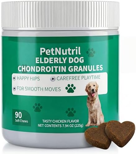 Dog Hip and Joint Supplement, Glucosamine Chondroitin Chews with Green Lipped Mussel Omega 3 Collagen Support Joint Flexibility Pain Relief, Joint Supplements for Small Large Breeds Dogs, 90 Count