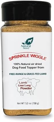Sprinkle Wiggle - All Natural, Grass-Fed & Free-Range, 100% Lamb Liver & Lung Mix Topper for Dog Food (8.8oz)