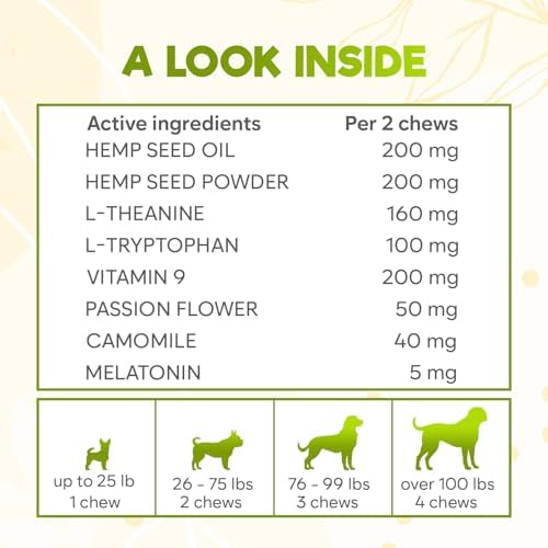 ZENO Hemp Calming Chews for Dogs Anxiety, Melatonin, 150-Pack