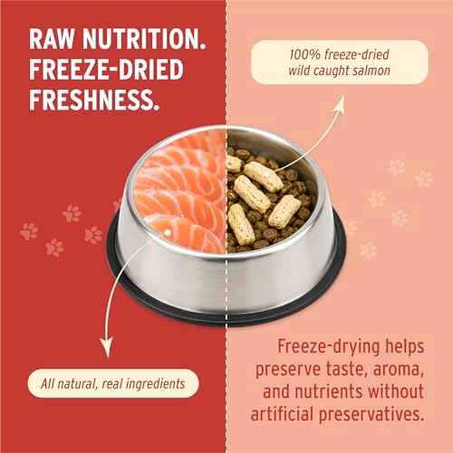Nutri Bites Freeze Dried Salmon Dog & Cat Treats, Single Ingredient, Single
