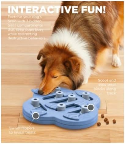Interactive Dog and Cat Games Treat Hiding Challenge Mental Stimulation with Rewards (11.6 Inch Hide and Slide Game)